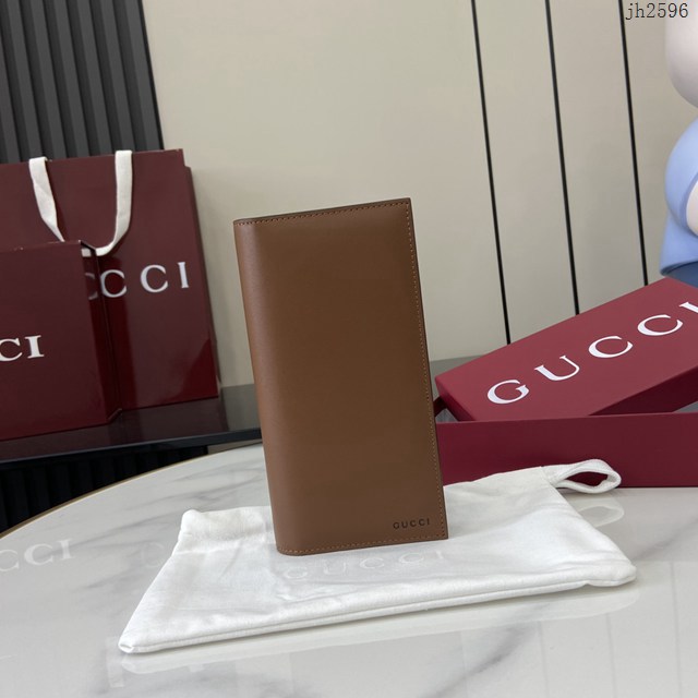 Gucci專櫃古馳最新款Emblem系列對折長夾錢包 jh2596型號：818955
