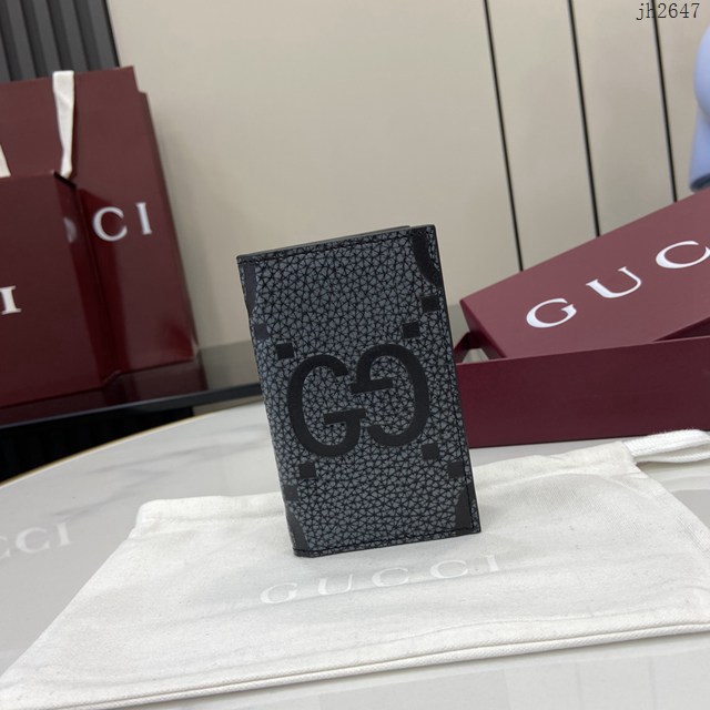 Gucci專櫃古馳最新款經典字母交織圖案男士錢包卡包 jh2647型號：739478