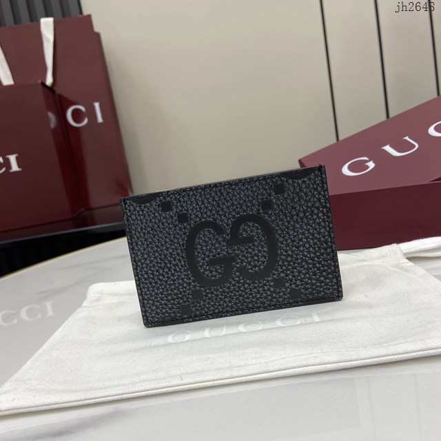 Gucci專櫃古馳最新款經典字母交織圖案男士卡包卡夾 jh2648型號：812681