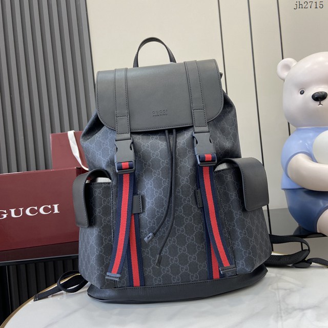 Gucci專櫃古馳最新款男士雙肩背包 jh2715型號:  495563