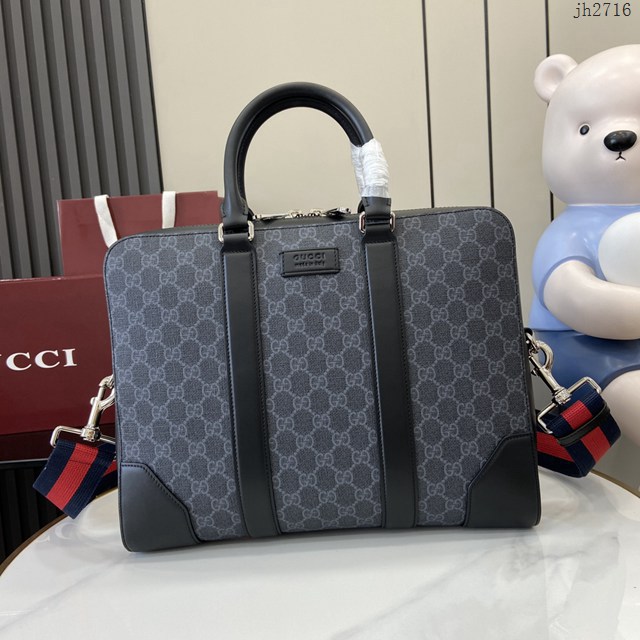 Gucci專櫃古馳最新款男士手提公事包 jh2716型號:  474135