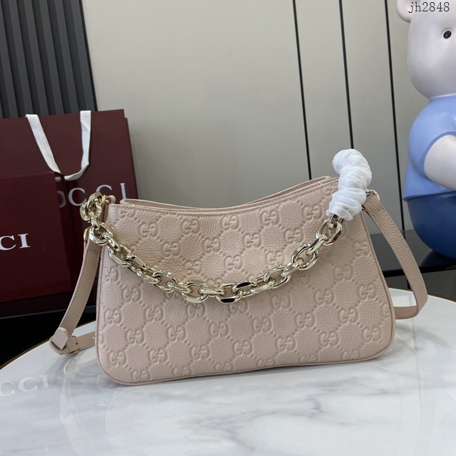Gucci專櫃古馳最新款Emblem系列小號肩背包鏈條女包 jh2848型號：815263