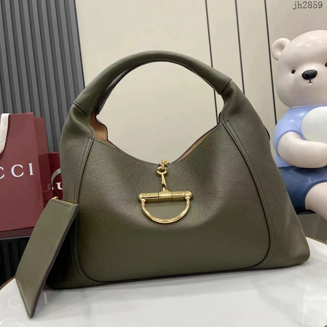 Gucci專櫃古馳最新款Softbit系列肩背包超大半馬銜扣休閒女包 jh2859型號：837466
