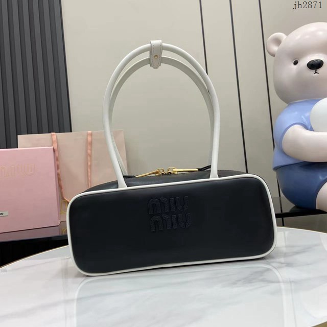 MIU MIU專櫃繆繆最新款Beau手袋25ss單肩包 jh2871型號：5BB173