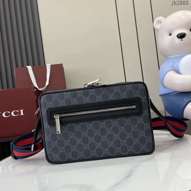 Gucci專櫃古馳最新款男士單肩斜挎包 jh2883型號：822072
