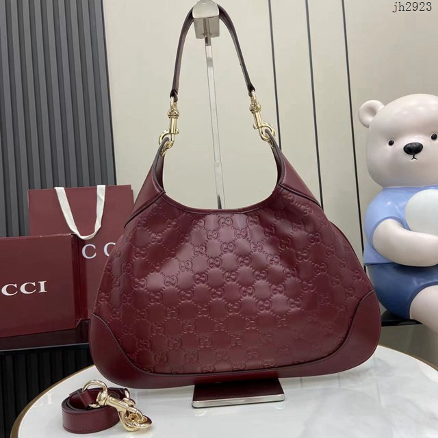 Gucci專櫃古馳最新款Body雙鎖扣手袋大號休閒肩背女包 jh2923型號：834981