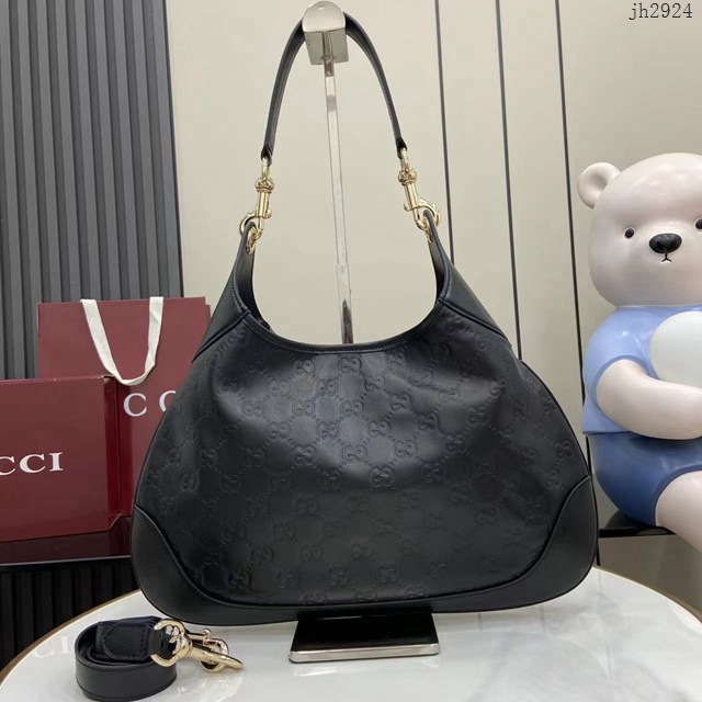 Gucci專櫃古馳最新款Body雙鎖扣手袋大號休閒肩背女包 jh2924型號：834981