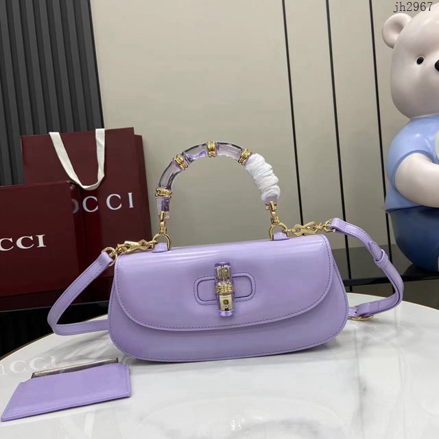Gucci專櫃古馳最新款Bamboo Diva手提包肩背女包小號手提包 jh2967型號：827750