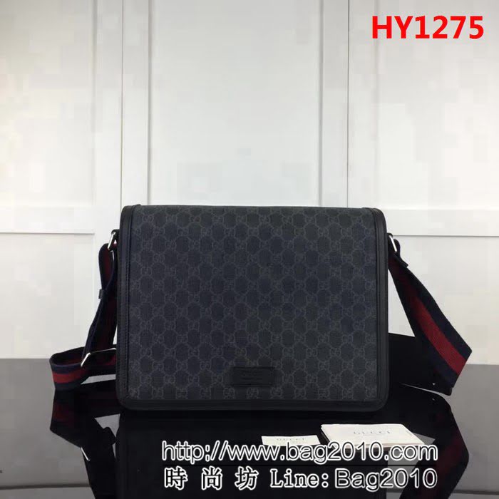 GUCCI古馳原單 新款專櫃品質原單貨實物實拍474138 克pvc配皮男單肩斜挎包 HY1275