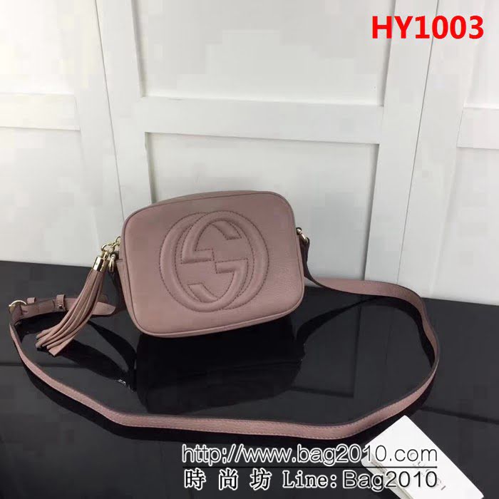 GUCCI古馳頂級原單 專櫃品質 實物實拍 裸粉308364 單肩斜挎包 HY1003