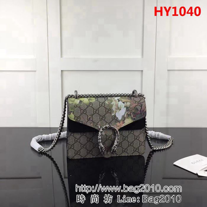 GUCCI古馳原單 新款爆款專櫃品質原版皮質花膠 克色421970單肩斜挎包 HY1040