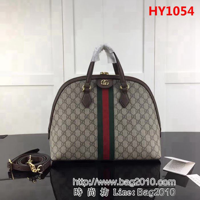GUCCI古馳原單 新款專櫃品質高仿原單貨實物實拍 524533啡手提波士頓包 HY1054