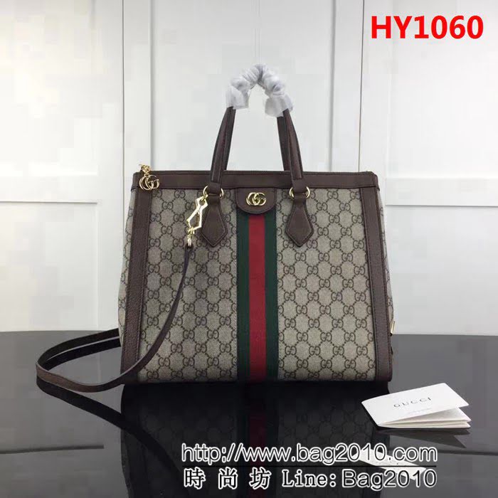 GUCCI古馳原單 新款專櫃品質高仿原單實物實拍 524537啡 手提購物包 HY1060