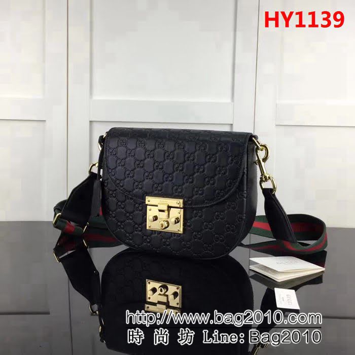 GUCCI古馳原單 新款專櫃品質原單皮質453189 克壓單肩斜挎包 HY1139