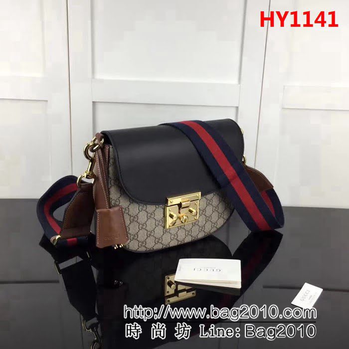 GUCCI古馳原單 新款專櫃品質原單皮質453189 啡克棕單肩斜挎包 HY1141