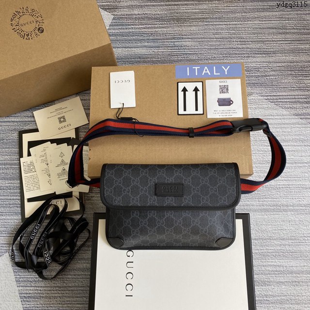 Gucci新款原廠皮女包 古馳2019最新系列胸包 Gucci男女通用款腰包挎包 598113  ydg3115