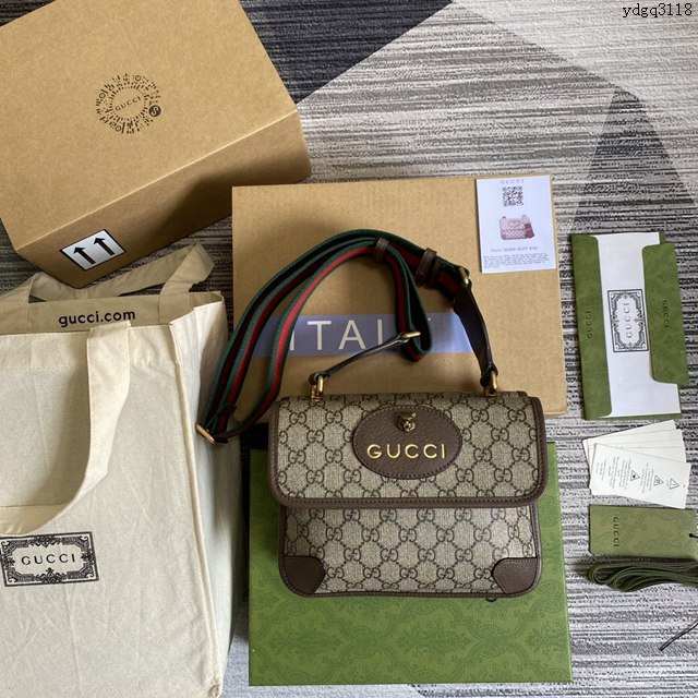 Gucci新款包包 古馳Suprememini郵差包 Gucci時尚經典單肩斜挎包 501050  ydg3118