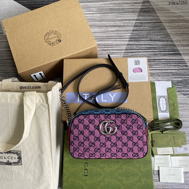 Gucci新款女包 古馳GG Marmont系列單肩斜挎包 Gucci相機包 447632  ydg3255