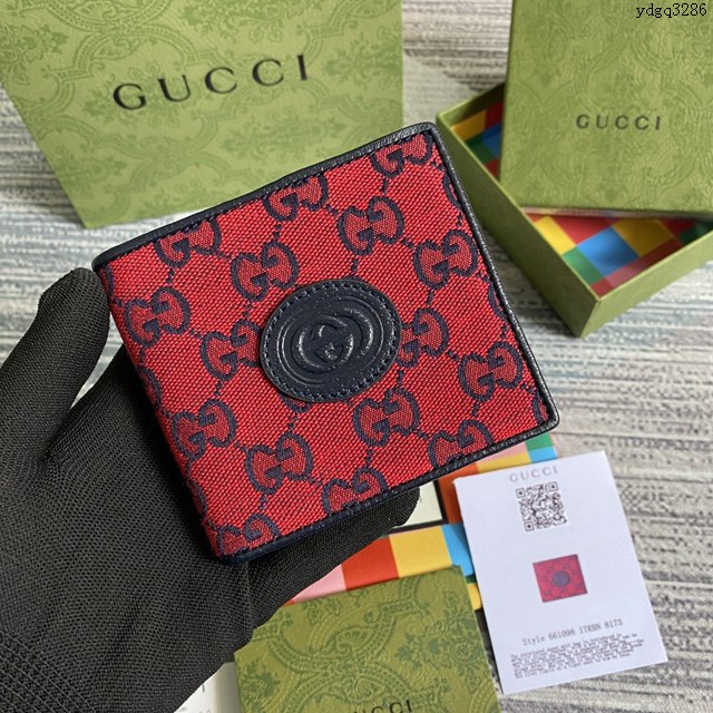 Gucci新款包包 古馳GG Marmont系列錢包 Gucci男士短夾 657572  ydg3286
