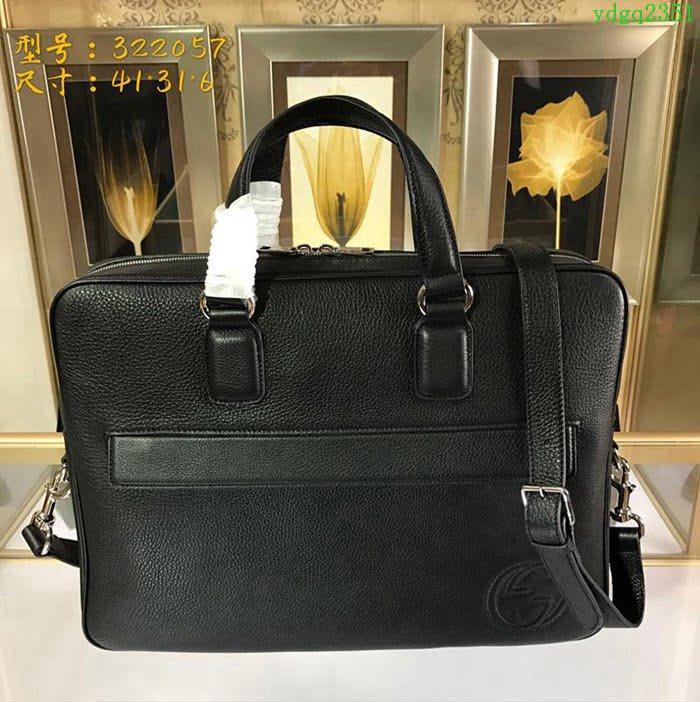 GUCCI 古馳男包 新款 322057 男包系列包包 Gucci頂級男包 真皮公事包 古奇手提包