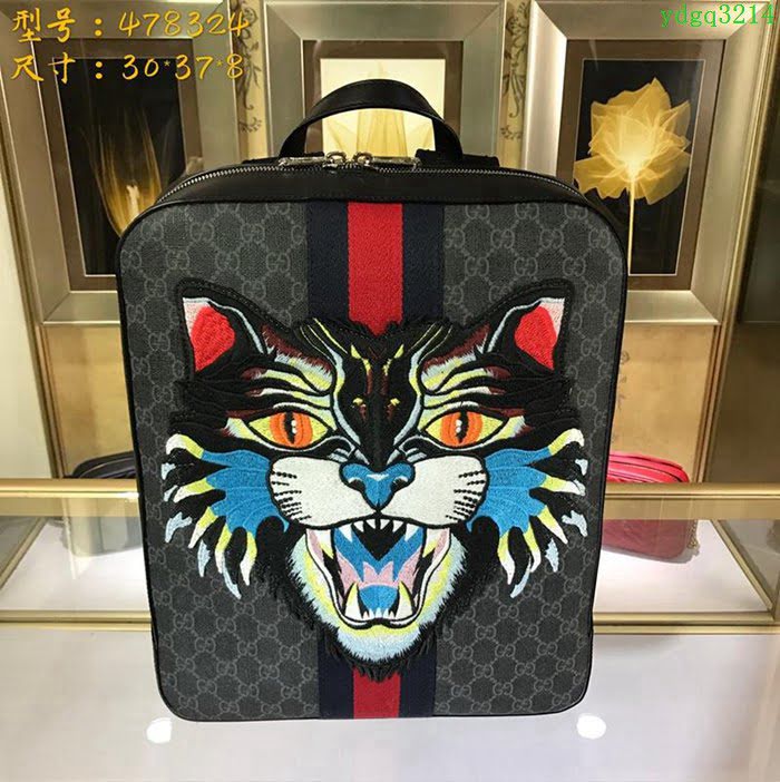 GUCCI古馳 新款男包 專櫃品質 478324 進口牛皮 原廠五金 男士雙肩背包  ydgq3214