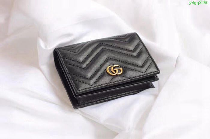 GUCCI古馳 錢包 實物拍攝 原廠材料 女款翻蓋短錢包 466492   ydgq3260