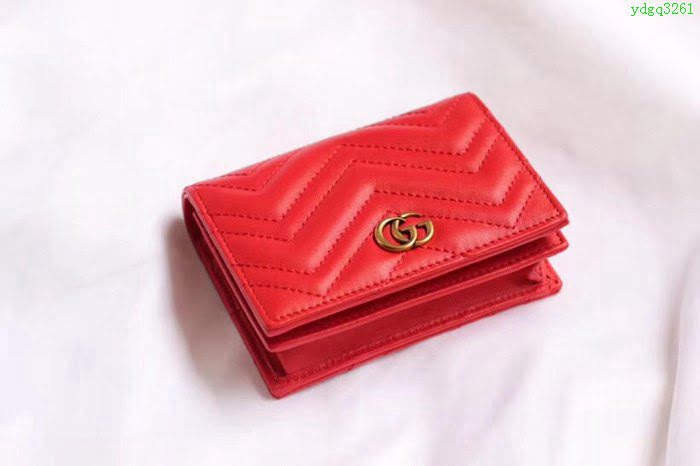 GUCCI古馳 錢包 實物拍攝 原廠材料 女款翻蓋短錢包 466492   ydgq3261