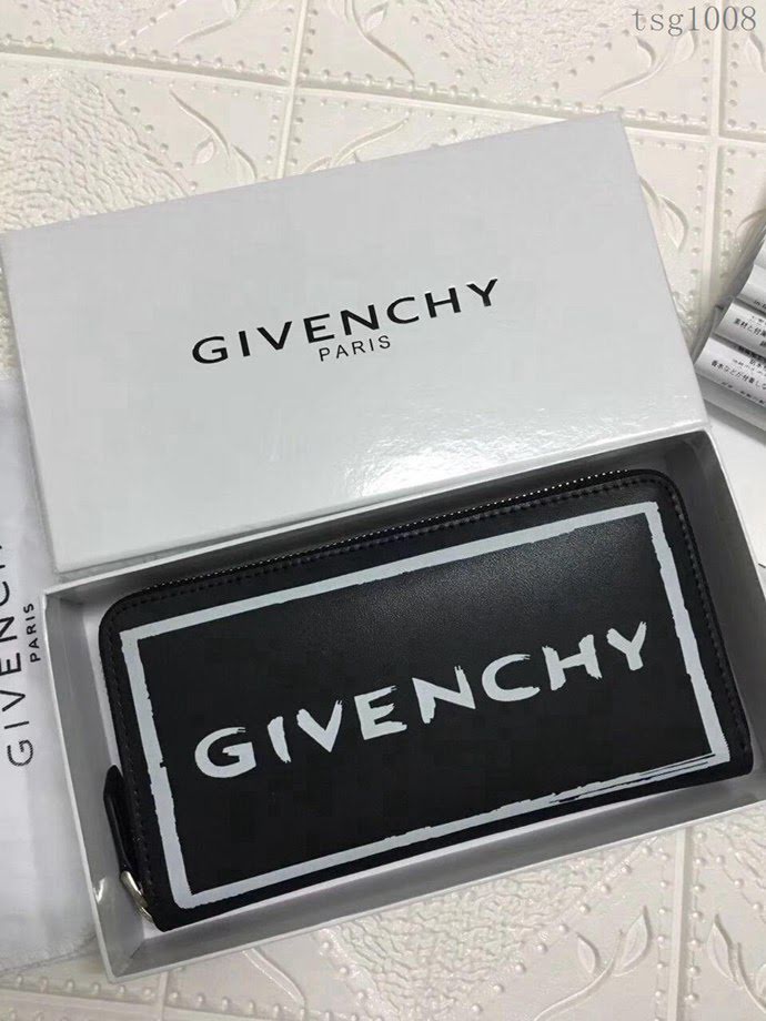 GlVENCHY紀梵希 2018最新 熱賣款式 專櫃品質 頂級進口牛皮 原版五金 拉鏈錢包 091888  tsg1008