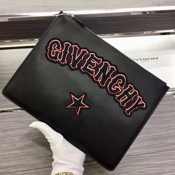 GlVENCHY紀梵希 2018最新 熱賣款式 專櫃品質 頂級進口牛皮 原版五金 拉鏈手包 091888  tsg1094