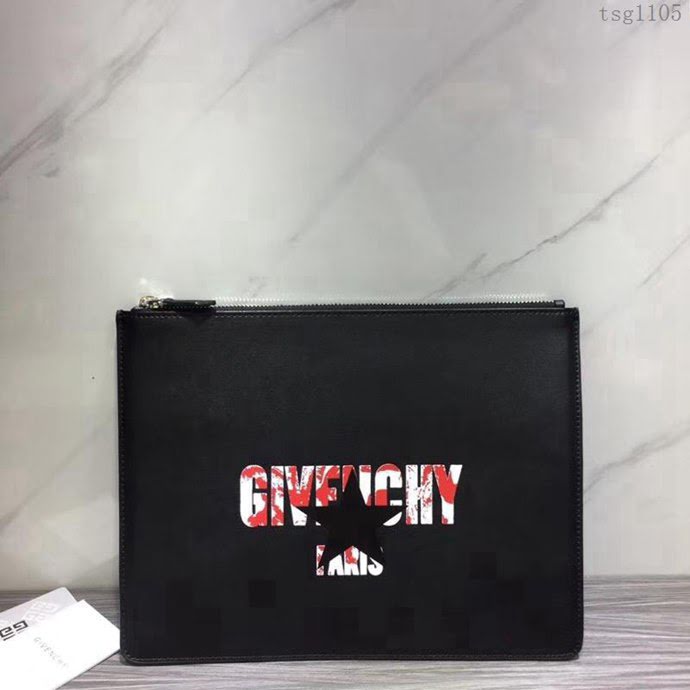 GlVENCHY紀梵希 2018最新 熱賣款式 專櫃品質 頂級進口牛皮 原版五金 拉鏈手包 091888  tsg1105