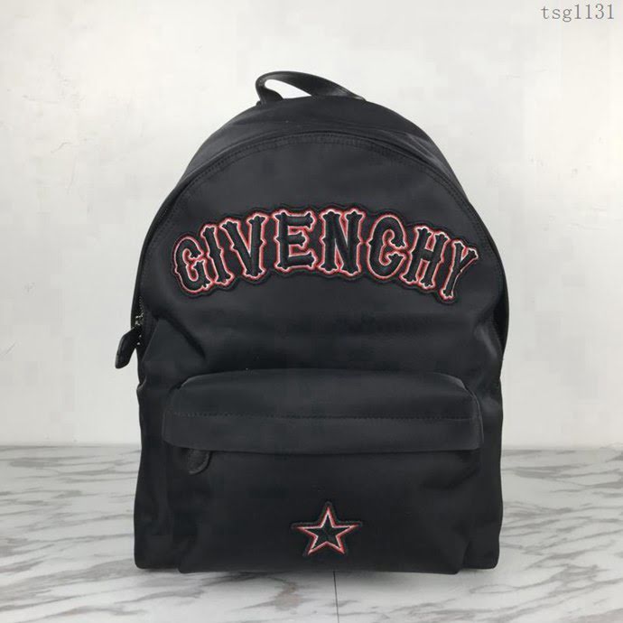GlVENCHY紀梵希 2018年春款 爆款帆布背包 頭層牛皮 原版亞銀五金 休閒雙肩包 旅遊出行必備  tsg1131
