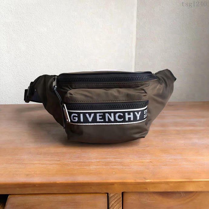 GlVENCHY紀梵希 新款 軍綠色尼龍腰包 可做腰包 挎包 083455  tsg1240