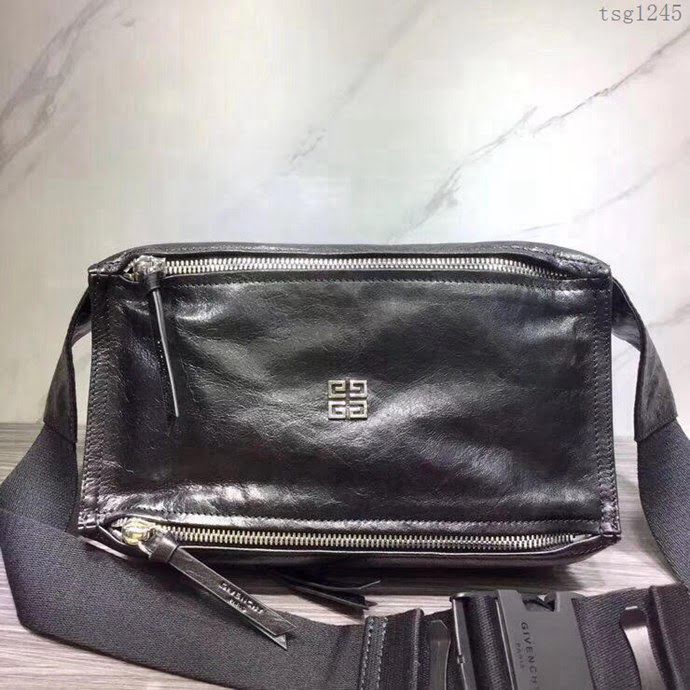 GlVENCHY紀梵希 新款雙拉鏈 全皮 斜挎胸包 單肩包  tsg1245