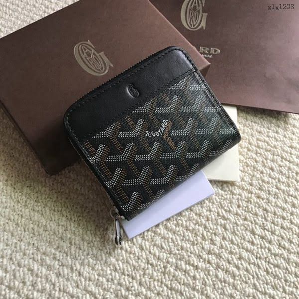 Goyard包 戈雅新款拉鏈短夾 Goyard卡包 Goyard拉鏈零錢包  glg1238