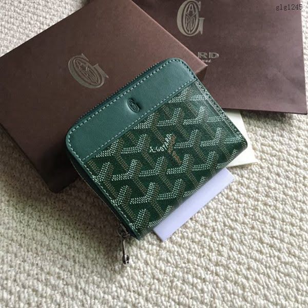 Goyard包 戈雅新款拉鏈短夾 Goyard卡包 Goyard拉鏈零錢包  glg1245