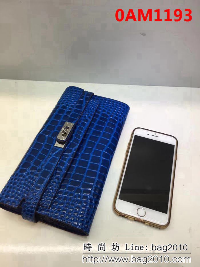 愛馬仕Hermès鱷魚紋 constance康斯坦錢包 凱莉手包 0AM1193