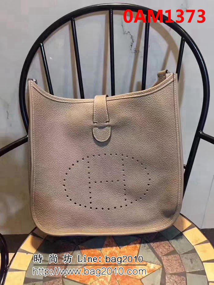 愛馬仕Hermes Evelyn伊芙琳 頭層牛皮單肩斜挎包 男女同款 0AM1373
