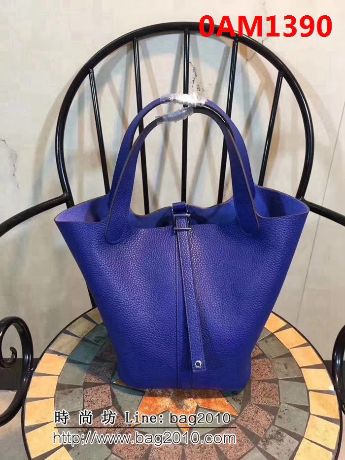 愛馬仕Hermes icotin lock菜籃子包 頭層牛皮手提包 0AM1390