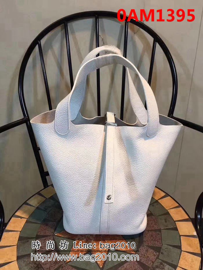 愛馬仕Hermes icotin lock菜籃子包 頭層牛皮手提包 0AM1395