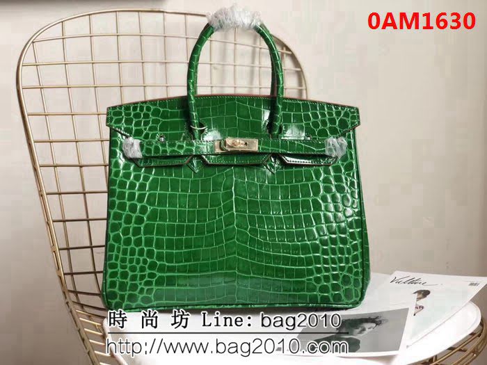 愛馬仕Hermes 鱷魚紋原版牛皮 鉑金包  0AM1630