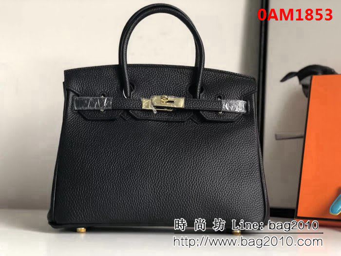 愛馬仕Hermes經典款荔枝紋軟牛皮鉑金包 百搭手提包 0AM1853