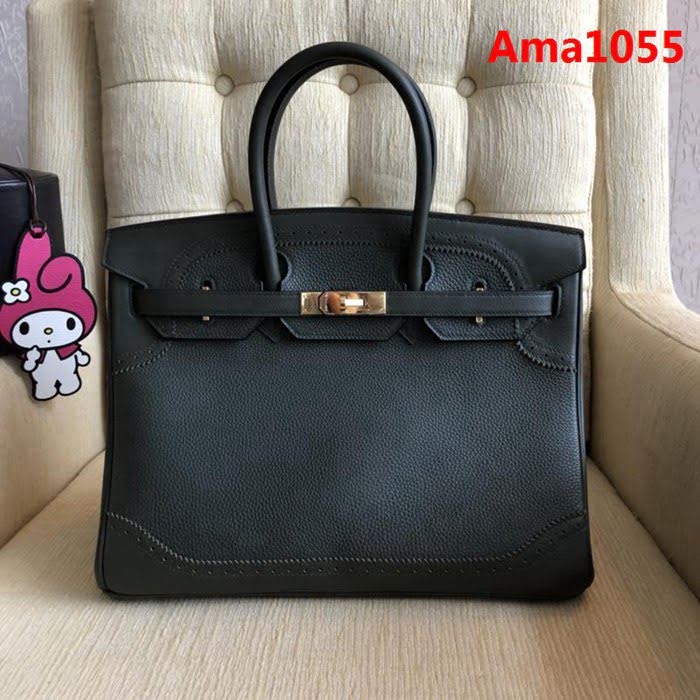 HERMES愛馬仕 Birkin鉑金包 頂級蕾絲拼接皮 時尚風格手提包  Ama1055
