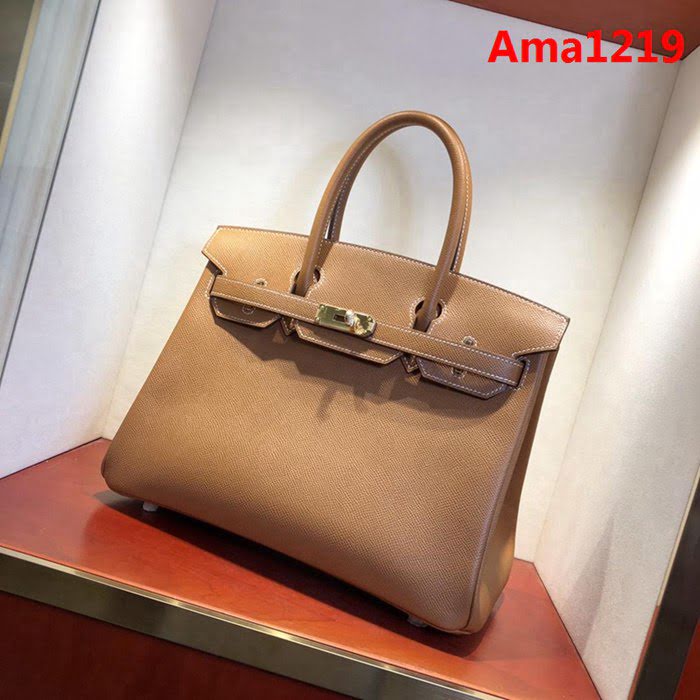 HERMES愛馬仕 鉑金包 Birkin 30cm Epsom 37 Gold 金棕 金扣 頂級工藝 全手工 蠟線 時尚手提包  Ama1219