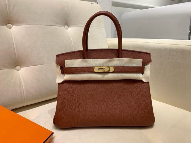 Hermes女包 愛馬仕Birkin Hermes鉑金包 togo小牛皮 半手工蠟線縫製 Hermes手提女包  am1886