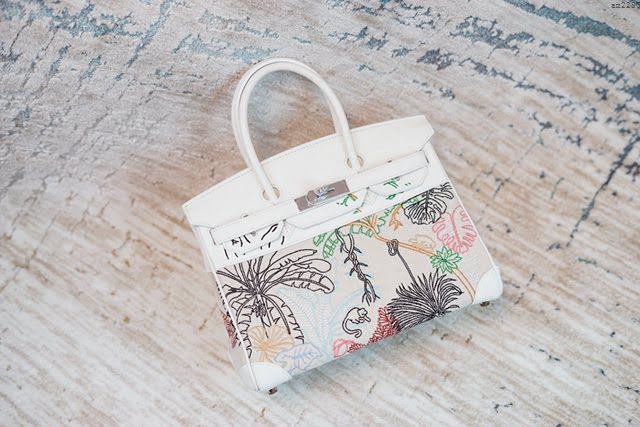 Hermesn鉑金女包 愛馬仕Birkin手提包 愛馬仕新款刺繡鉑金包  am2280