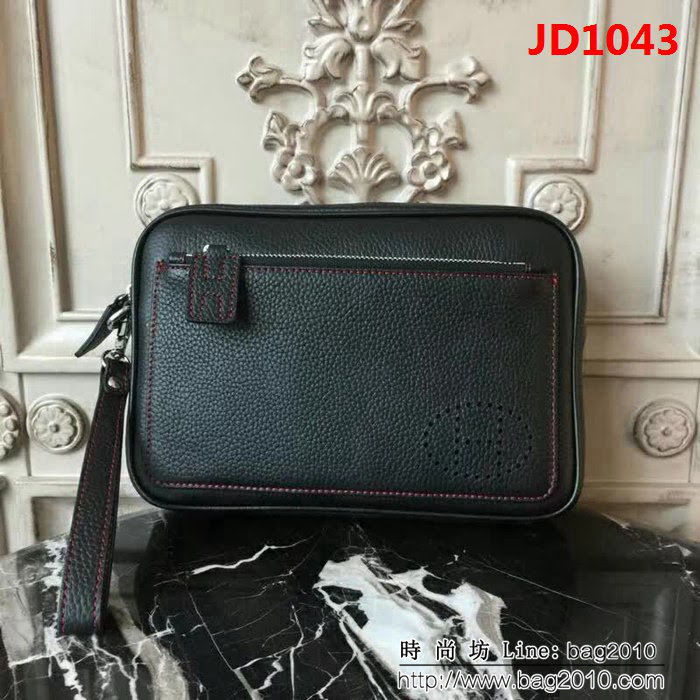 HERMES愛馬仕 最新款 超大容量 男士牛皮手拿包 810-1 JD1043