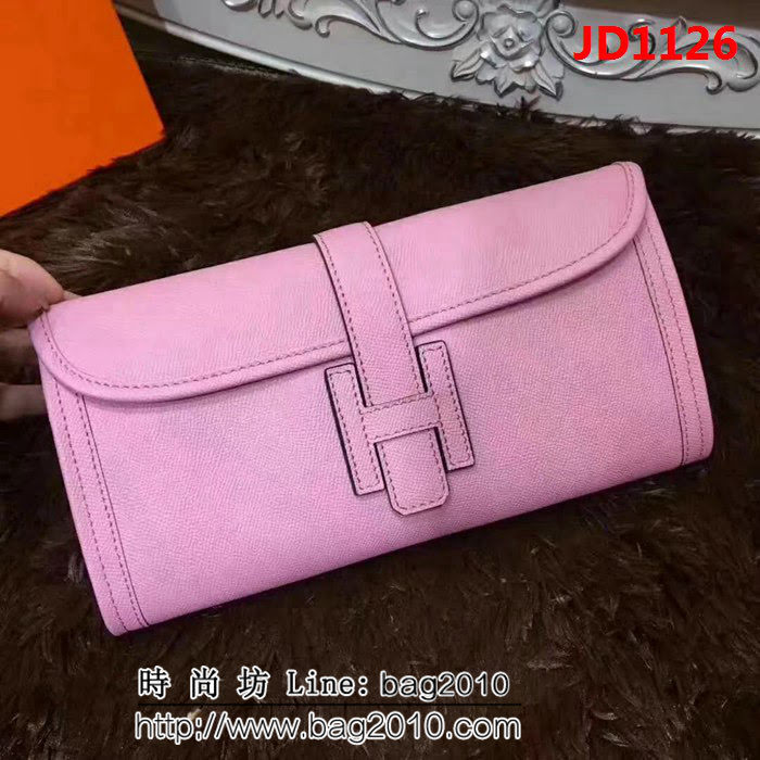 HERMES愛馬仕 四季百搭實用款 原版Epsom皮 Jige 女士手抓包 JD1126
