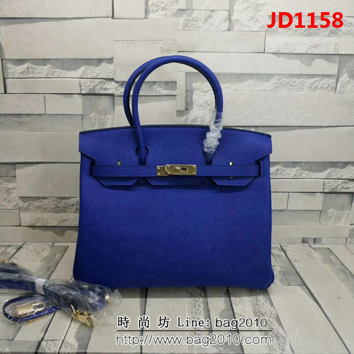 HERMES愛馬仕 官方經典制 荔枝紋牛皮 純24k五金 鉑金包 JD1158