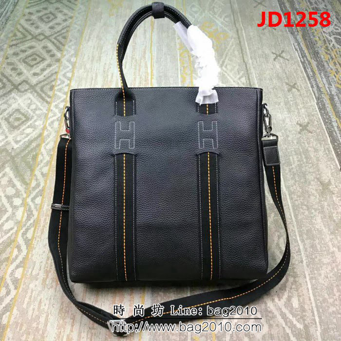 HERMES愛馬仕 最新款 時尚休閒 男士手提斜挎包 8831-3 豎款 JD1258