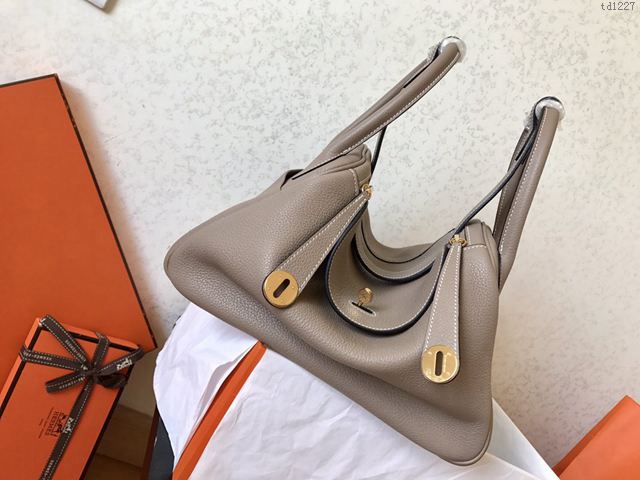 Hermes女包 愛馬仕手提包 Lindy包 斑鳩灰 原版togo皮 Hermes單肩包  td1227